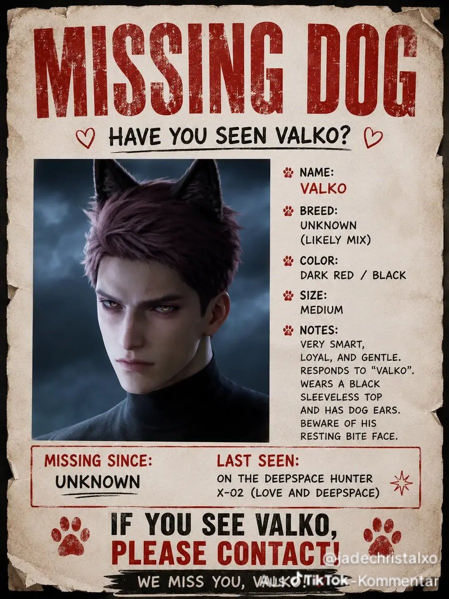 Counte55's tweet photo. @bambicaleb27 #Valko #JusticeForValko #恋与深空 #敖尹 #LoveAndDeepspace #LADS #BringValkoBack #SaveValko #BringBackValko
#LADSValkoReturn https://t.co/9IZxhpKBfl