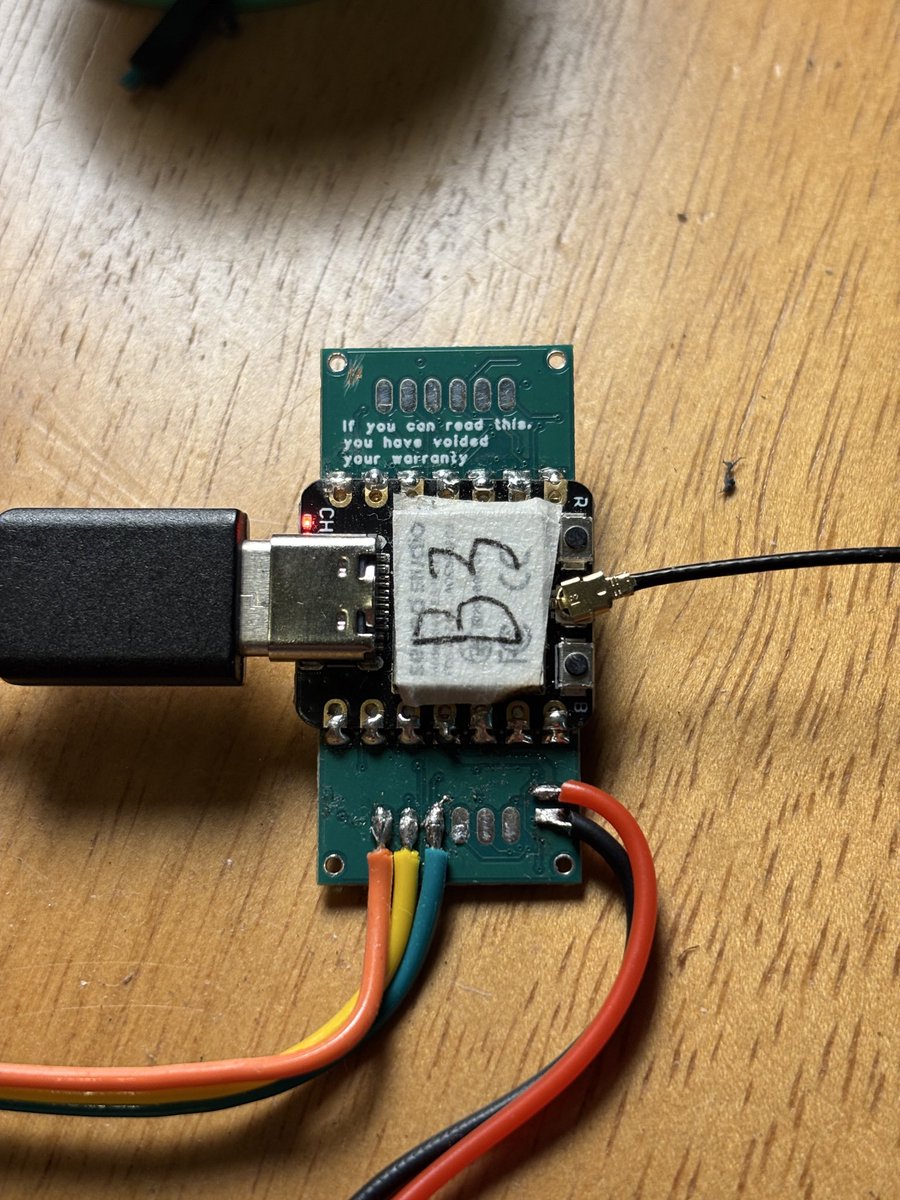 1nkfy's tweet photo. NeuroFocus v2.0 ~ about 2 years ago.

the silkscreen literally reads: "if you can read this, you have voided your warranty."

reader, I could read it. clearly.

held together with masking tape and a hand-scrawled label. we're on v5.3 now ~ mercifully less tape 😂 https://t.co/oakbjAHPUN