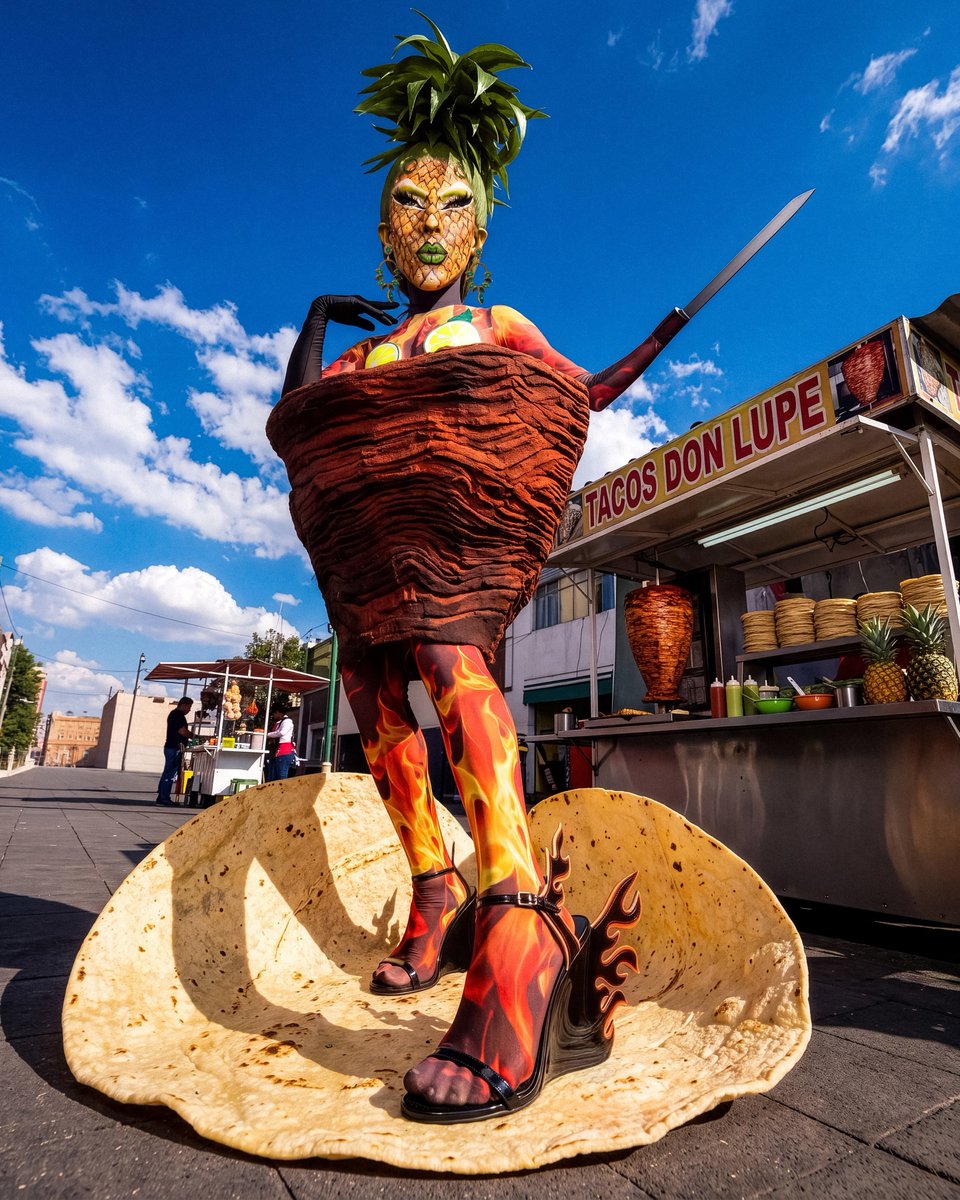 DragBasee's tweet photo. Lupita Kushh in her 'La Más Antojable (The Most Crave-Worthy)' runway for Solo Las Más 2.

#SLM2 https://t.co/v7YxpeMJrk