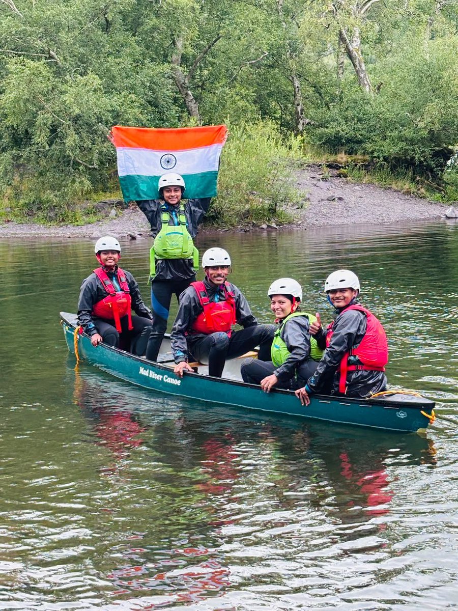 HQ_DG_NCC's tweet photo. The NCC YEP Delegation to the UK embarked on an invigorating canoeing experience across the pristine waters of Llyn Padarn, where precision, coordination, and collective effort were indispensable for successful navigation. Amidst the awe-inspiring Welsh landscape, the activity cultivated resilience, leadership, and esprit de corps, exemplifying the enduring values of adventure training and teamwork. 🚣🇮🇳🤝🇬🇧 #NCCIndia #YEP #UnitedKingdom #Adventure #Culture @SethSanjayMP @SpokespersonMoD @adgpi @IAF_MCC @indiannavy