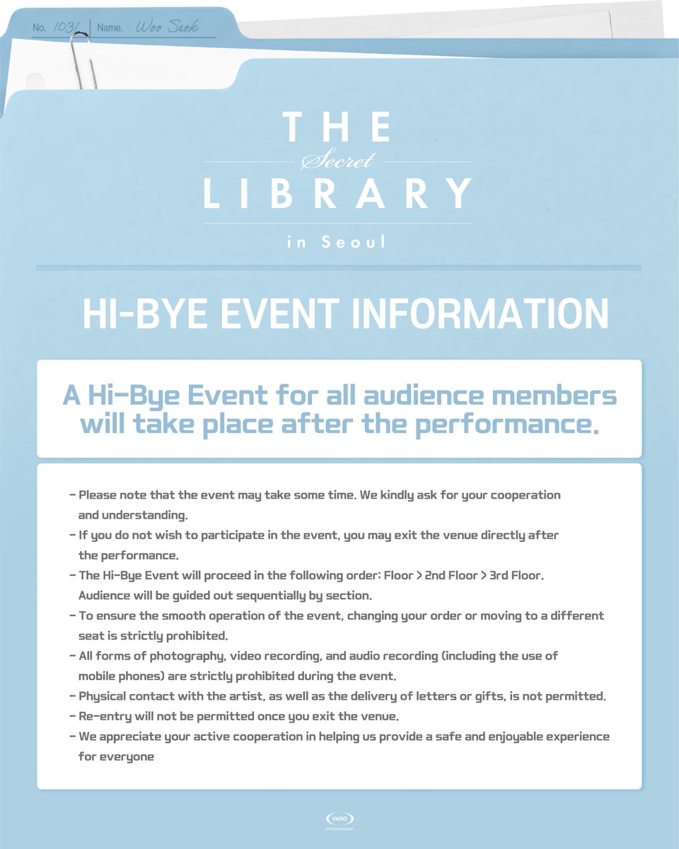VARO_ent's tweet photo. 이벤트 안내
Event Information

📷 포토이즘 부스 안내
📮 느린 우체통 부스
👋 하이바이 이벤트

곧 만나, 우체통 💙

#변우석 #ByeonWooSeok
#TheSecretLibrary_in_Seoul
#바로엔터테인먼트 #VAROentertainment https://t.co/bmH1b8kAne