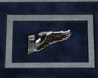battlerifIes's tweet photo. There's apparently a tradition in the US Air Force where a pilot breaks their first set of wings upon receiving them and gives one half to a loved one as a token of good luck.

The shape clearly isn't right, but it's still sweet imagining Chris giving Claire the other half. https://t.co/DegLahd7Cj
