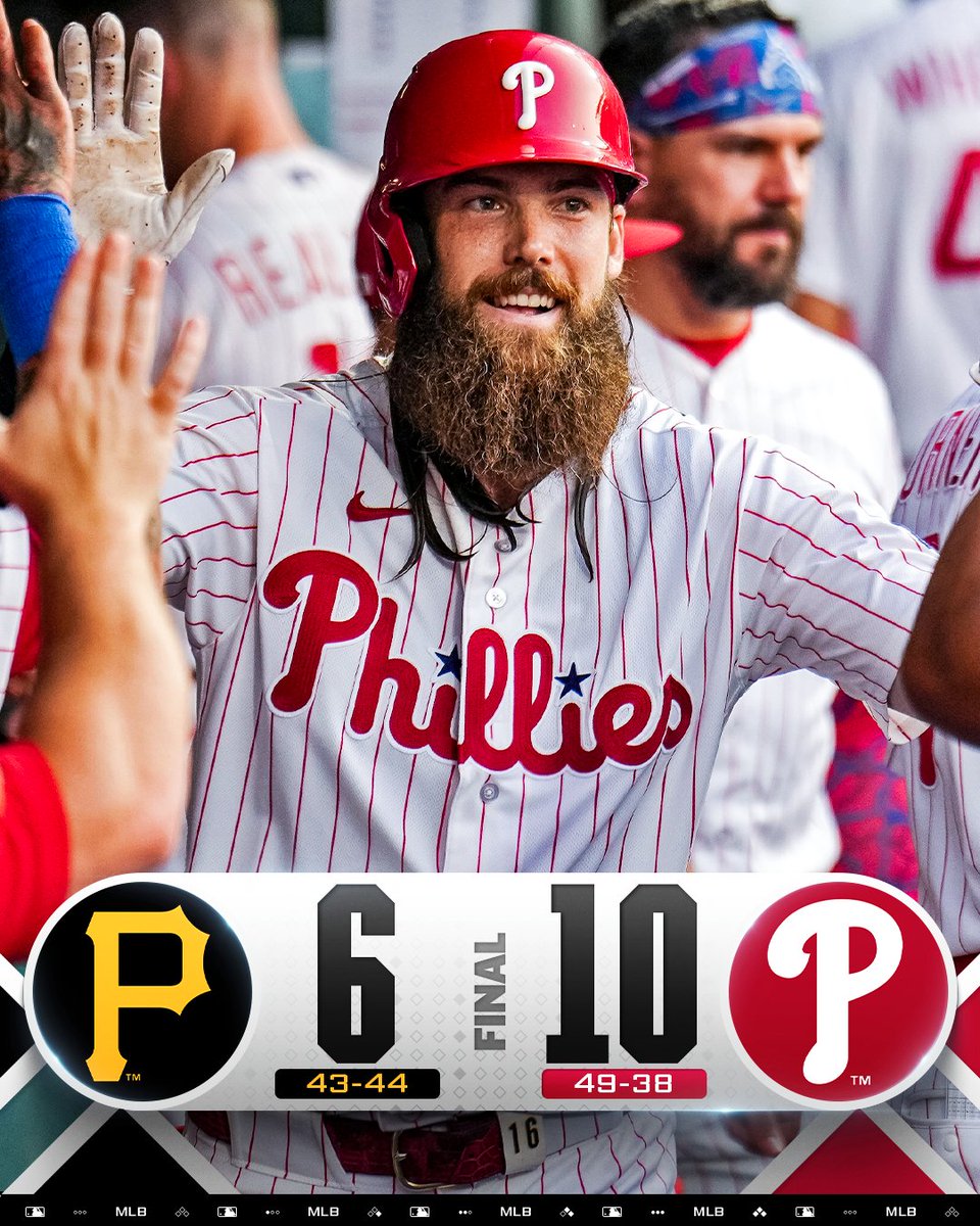 MLB's tweet photo. Brandon Marsh, Trea Turner and Alec Bohm homer in a @Phillies win! https://t.co/zaevpmVFOg