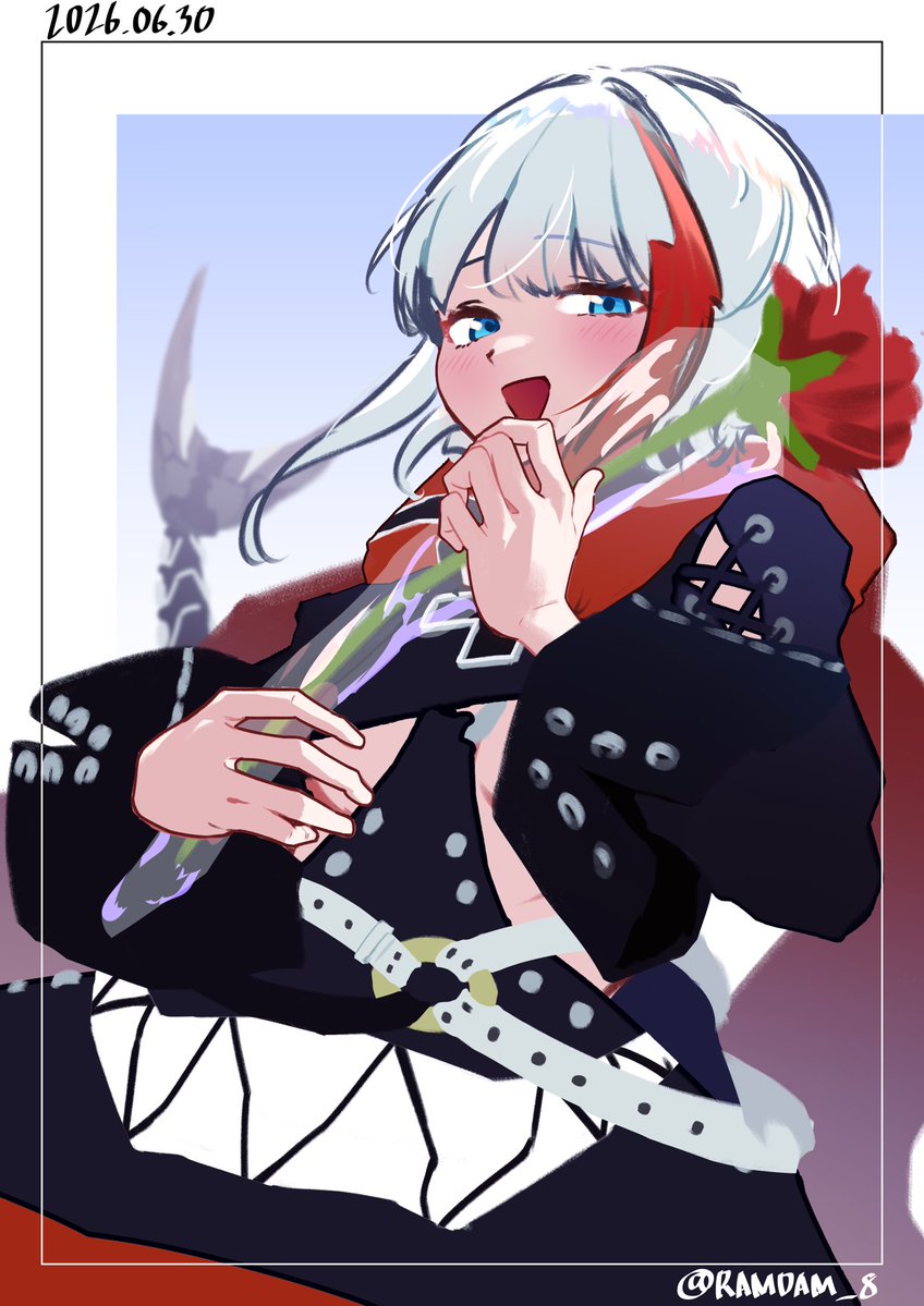 RAMDAM_8's tweet photo. 3年前の誕生日イラストのリメイクのつもりで書いたんだけど成長してるかしら https://t.co/JR1sOx1YnL