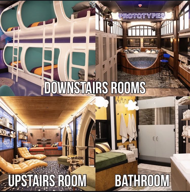 QuanversationTV's tweet photo. First look inside the new Big Brother house 🏠
Upstairs • Downstairs • Entryway • Kitchen

Game starts the moment you step inside…

Where are you setting up your game first? 👀
And who do you think is walking in as a returnee or crossover from another show? 👀 #BB28 https://t.co/GyOcTA3Y8t