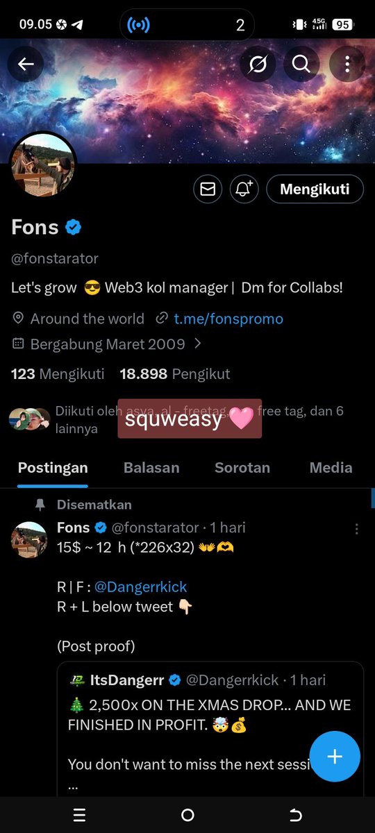 squweasy's tweet photo. @iyagirL2016 Om fons https://t.co/24XaUfhp5Q
