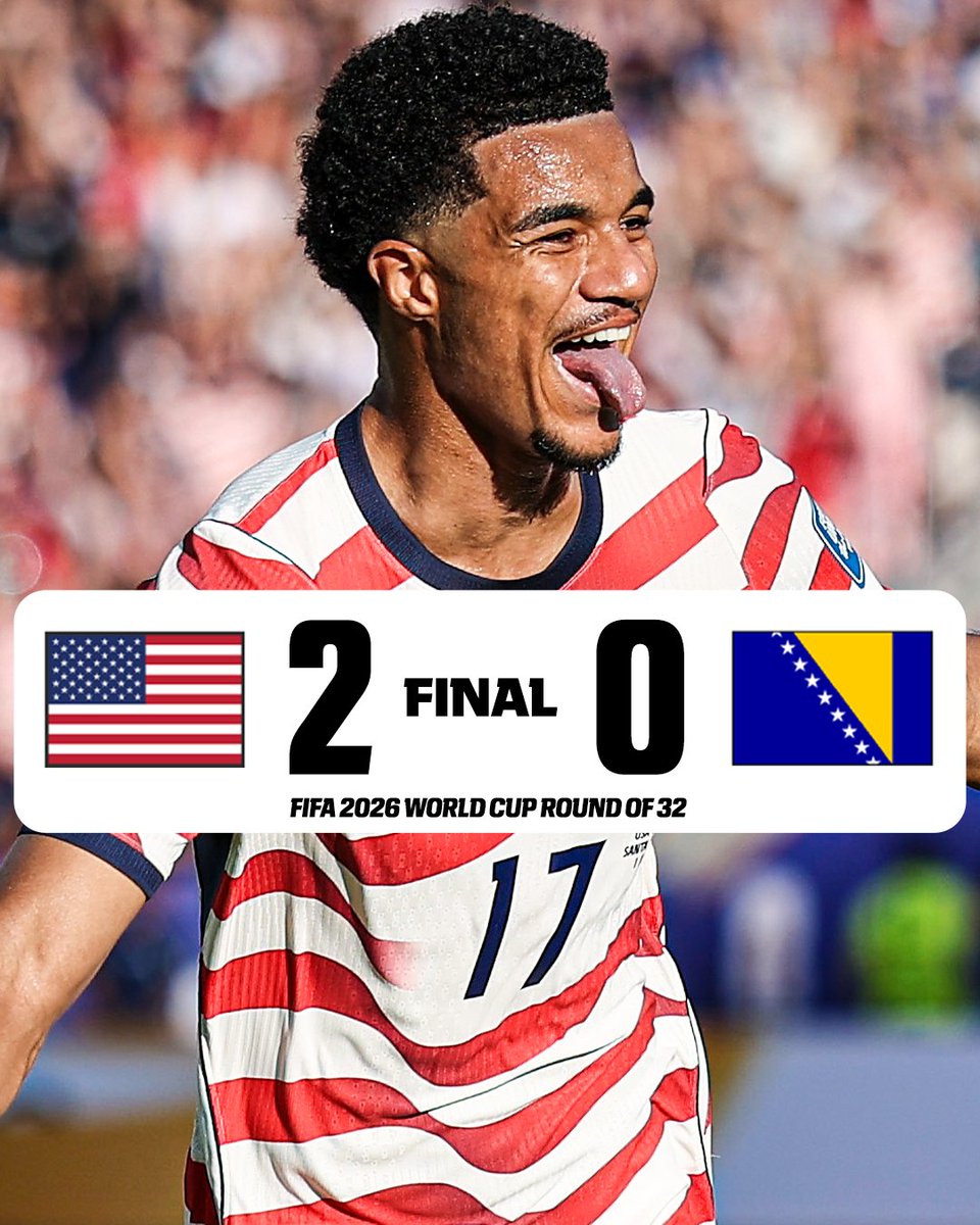 espn's tweet photo. THE USMNT IS HEADING TO THE ROUND OF 16 AT THE WORLD CUP 🔥🦅 https://t.co/FAixUIII22