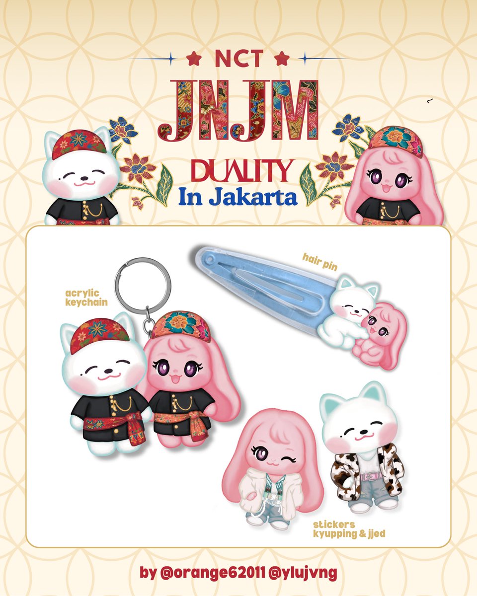orange62011's tweet photo. ★★ J THIS J THAT: # JAKARTA ★★

NCT JNJM FANMEETING DUALITY FREEBIES by @orange62011 @ylujvng 

🗓️: 4-5 July 2026
★ RT &amp; Like are appreciated
★ Time and loc TBA

kyupping &amp; jjed arts by @jnjm1st_ 

#NCTJNJM
#NCTJNJM_DUALITY_JAKARTA https://t.co/DGDTRZgcrW