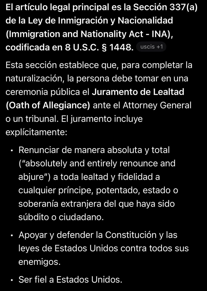 ProMDPL's tweet photo. @ABDELAESPRIELLA @saladisertacion Espriella está obligado a renunciar a su nacionalidad Estado Unidense, por que rompe el juramento hecho durante tu naturalización. https://t.co/M4hqoDOiBR