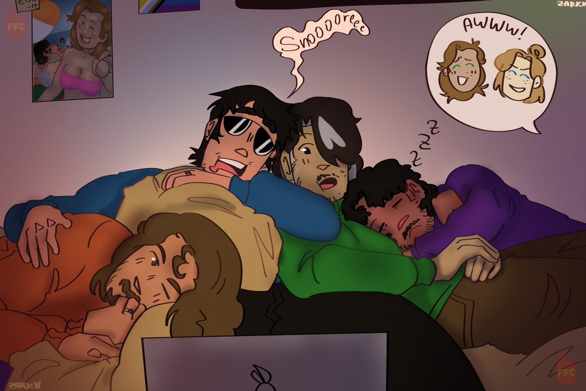 ZarkArtist's tweet photo. The group went to Lillian's house to watch a movie, but you know how shit is, she and Caleb never stay up.
#FFC https://t.co/5U5UPXsr8K