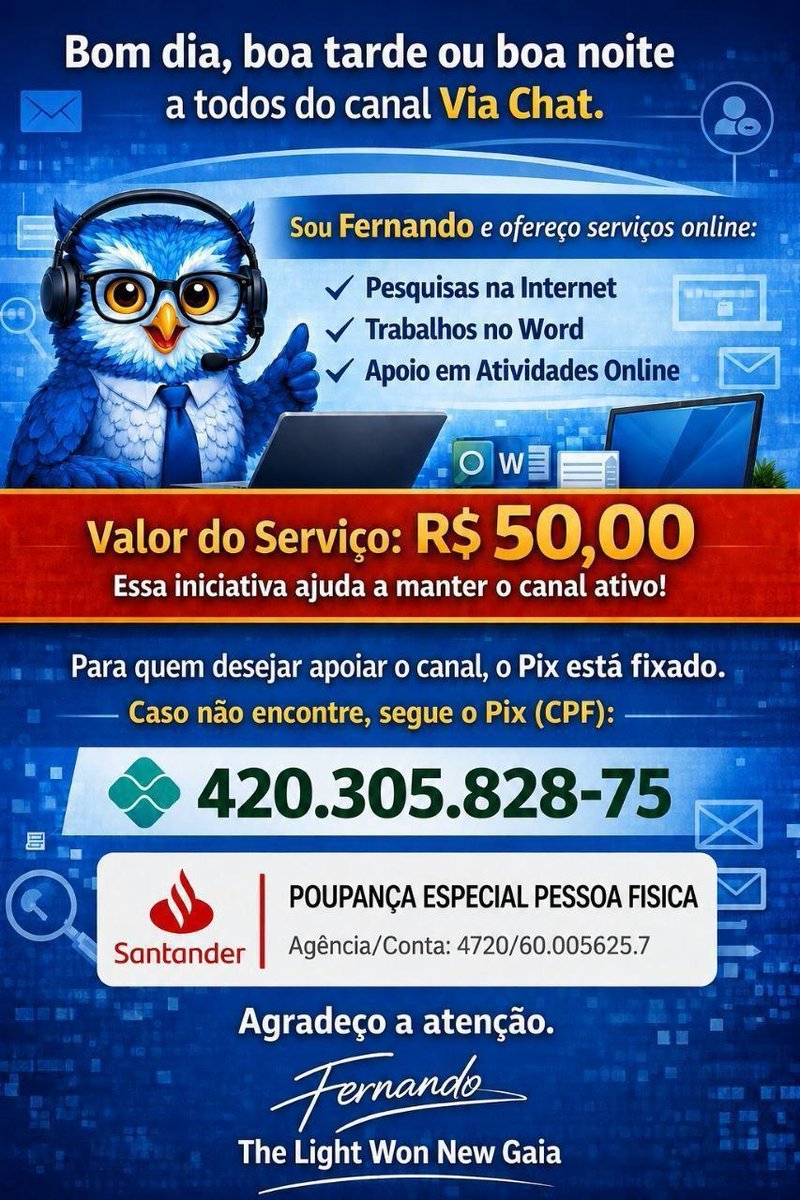 Fernand15821647's tweet photo. Pessoal dêem uma força ao meu canal do telegram estou precisando manter meu canal de pé até conseguir um emprego fixo e quem tiver interessado nos meus serviços informações fixadas abaixo e quem quiser ajudar o canal informações via Pix da conta também, obrigado e boa noite. https://t.co/2EVJw6HFCG