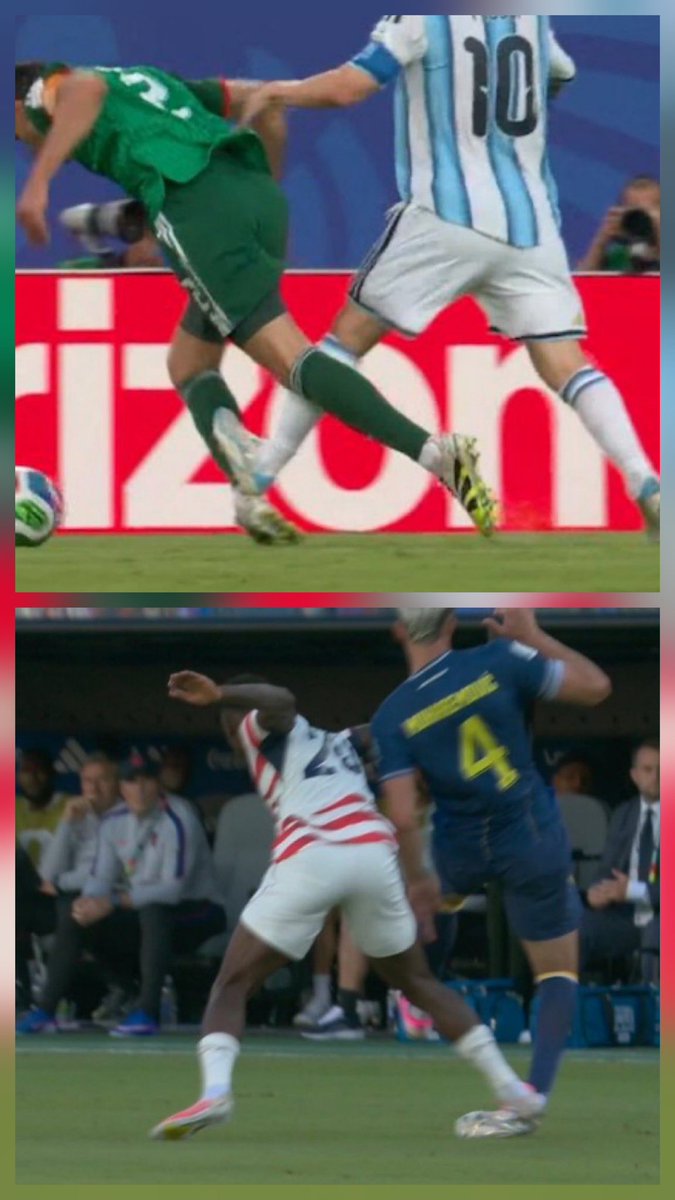 telocontorene's tweet photo. Es el mismo mundial.
Es la misma acción.
Son las mismas reglas.
Pero a uno le sacaron roja y al otro no.
Adivina.
 QUIÉN es QUIÉN?
#mundialdefútbol 
#Fifa #argentina #estadosunidos https://t.co/8Xk2NrfErW