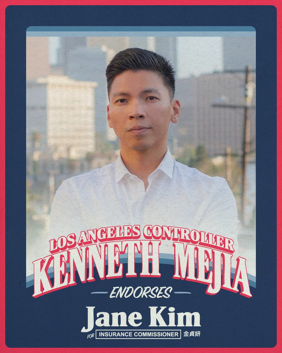 JaneKim's tweet photo. Lowering costs requires following the money.

No one knows how to follow the money better than @kennethmejiaLA — and I'm honored to have his endorsement! https://t.co/ZXY1ZIgPTb