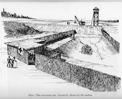 An_Angel_of_God's tweet photo. The "humanitarian shelters" are probably extermination sites. This pit, built over rubble of Khan Younis, is exactly the same layout as the lazarett at Treblinka. I can think of no other reason to build what they've built here. https://t.co/xgycIcv4zS