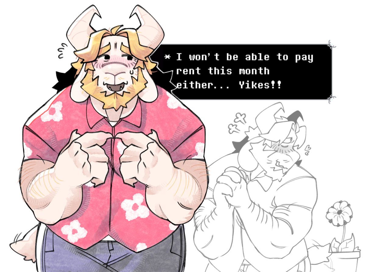 PomPomodoro_'s tweet photo. You can't keep gifting those flowers away Mr.Dreemurr https://t.co/6UpKC9r5LV