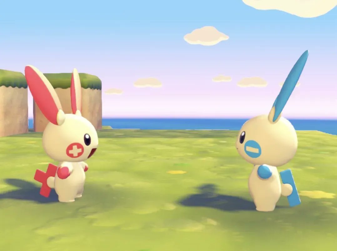 Jester_Pyro_Bun's tweet photo. Plusle &amp; Minun are having chat :3

#Pokemon #PokemonPokopia #Pokopia #Plushle #Minun https://t.co/MGlEWCcoPo
