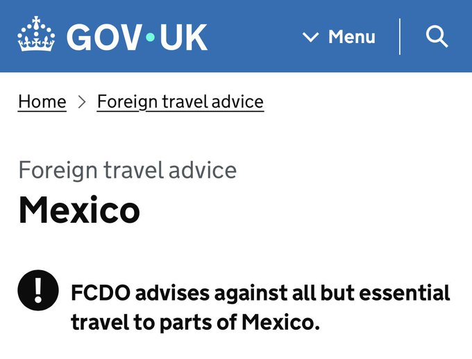 monicagarzag's tweet photo. Reino Unido emite alerta de viaje para los ciudadanos que se trasladarán a la CDMX para el partido entre Inglaterra y México.
Advierten sobre el robo de teléfonos celulares, los fallecimientos recientes y supuesta adulteración de bebidas. https://t.co/KNBZAHKPBJ