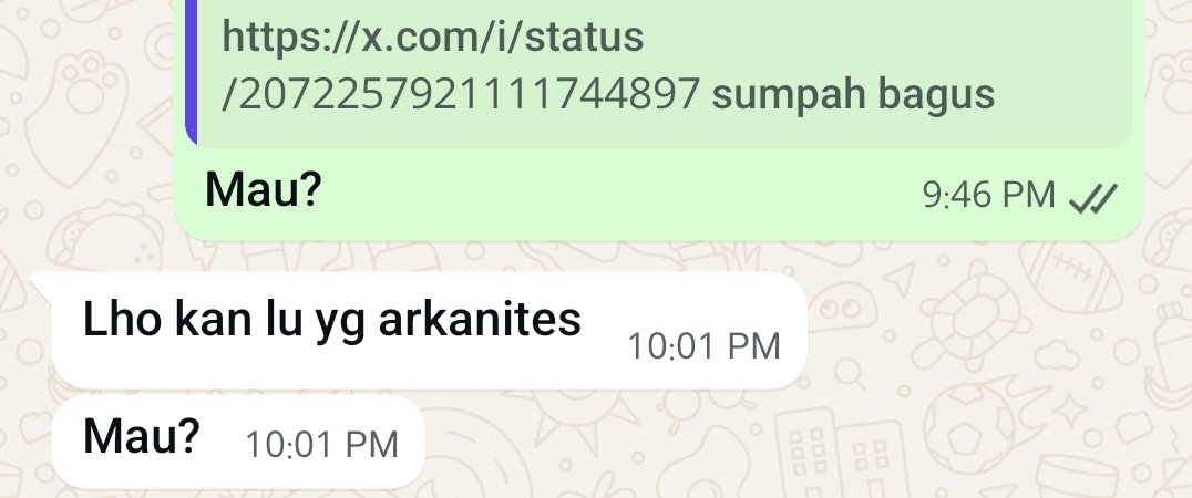 ayaaani_'s tweet photo. Percakapan macam apa sih ini¿ Kayak meragukan diri sendiri sebagai Arkanites https://t.co/6llR2479OC