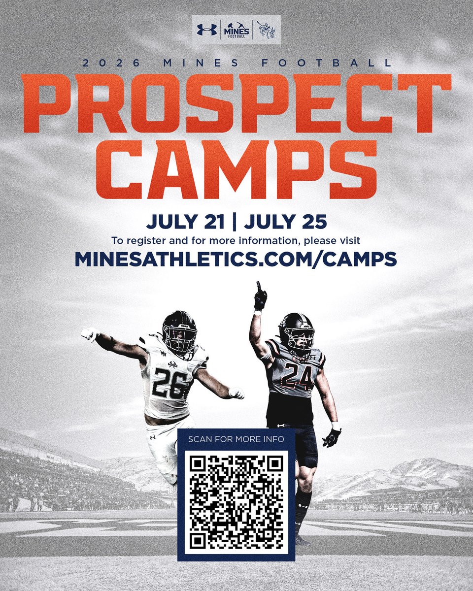 CoachYonBoone's tweet photo. Officially July!!!! Last two chances to get in front of @MinesFootball coaches in Golden….. #HelluvaEngineer⚒️🏔️⚒️ https://t.co/9mNa0KMN6g