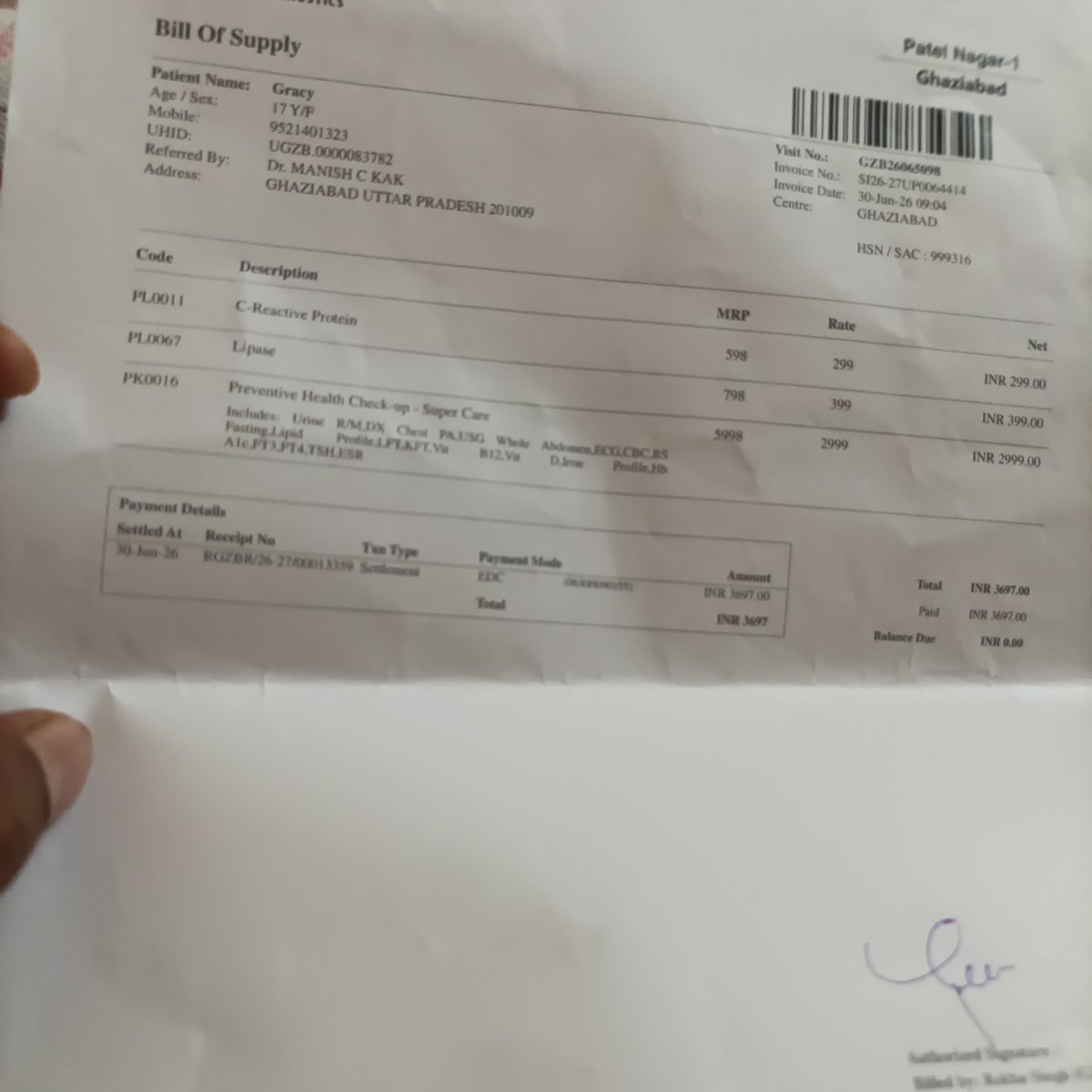 pnak250's tweet photo. Your laboratory reported the Lipase value as 5318 U/L, which was marked as a critical alert.
The Lipase test was repeated at Yashoda Hospital on 01 July 2026, where the value was reported as 285 U/L
@hodcare https://t.co/ZkTkVHPTTh