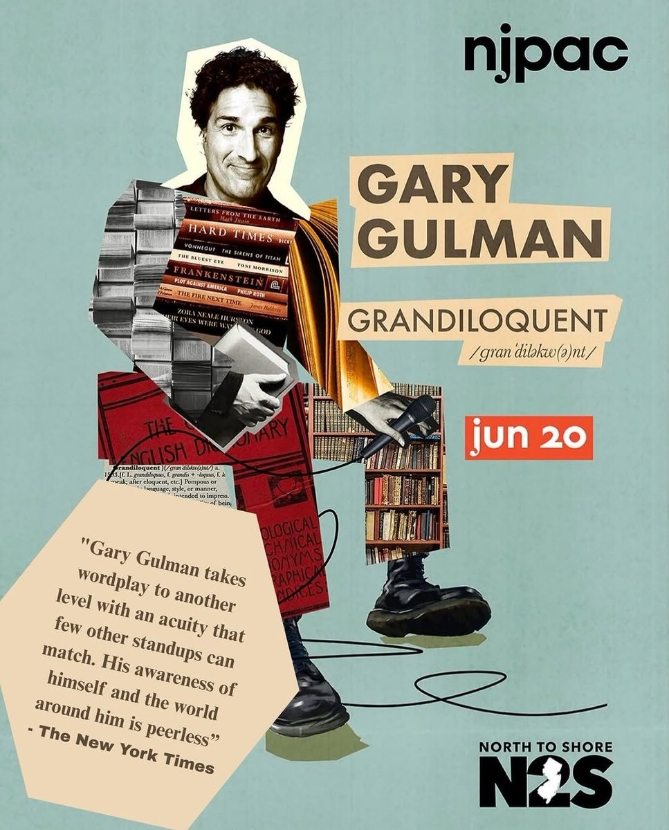 garygulman's tweet photo. Jersey! Bringing my Rave Reviewed One (Gul)Man Show to Newark on June 10th. Don't miss what The Boston Globe called "Wicked Awesome Pal". Tickets available with presale code: GARY. https://t.co/mEjIjAzbTR