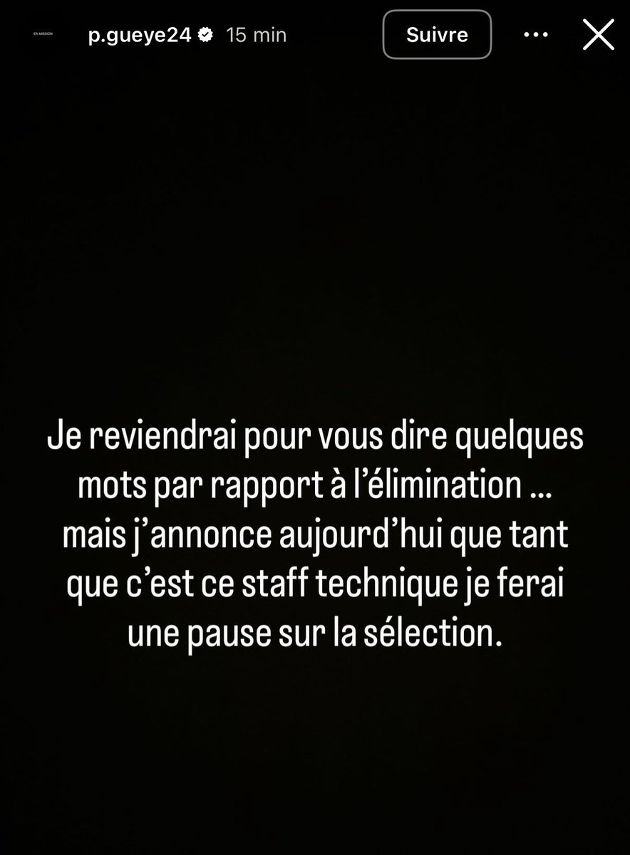 _BeFootball's tweet photo. 🚨🚨💣💣 PAPE GUEYE 🇸🇳 DEZINGUE LE STAFF DU SÉNÉGAL ET ANNONCE FAIRE UNE PAUSE AVEC LA SÉLECTION  !!!!!!!! 😱😱

« Je reviendrai pour vous dire quelques mots par rapport à l’élimination.

MAIS J’ANNONCE AUJOURD’HUI QUE TANT QUE C’EST CE STAFF TECHNIQUE JE FERAI UNE PAUSE SUR LA SÉLECTION. »

(IG)