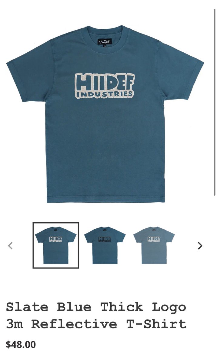 AsherKnightReal's tweet photo. New 2026 hand drawn Hii Def logo. 100% cotton 250gsm custom cut slate blue heavyweight long sleeve t-shirt with reflective logo print on front. Never be hit by a car again. 
-----------> https://t.co/AwwBshr0SC 

XS SOLD OUT. https://t.co/UyM8NwuJfs