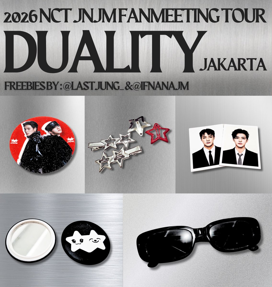 ifnanajm's tweet photo. ★NCT JNJM FANMEETING "DUALITY" in Jakarta★
Freebies by @lastjung_ × @ifnanajm

A special package has been prepared for selected agents

🗓️July 4th ‘26
📍Tennis Indoor Senayan
★Limited qty

Find us claim your freebies
Tag if you get this ♡

RTs &amp; ♡ are appreciated
See you ★ https://t.co/S7BNvpENYK