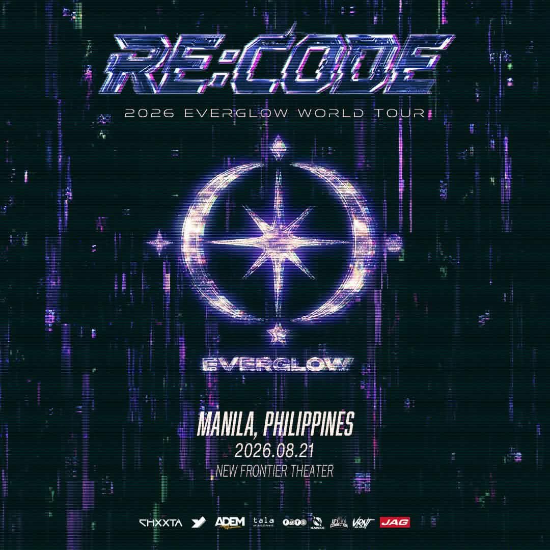 gugiecart's tweet photo. it’s official! 🌟
EVERGLOW is coming to Manila for the RE_CODE World Tour on August 21 at the New Frontier Theater!!!! 🗝️
can't waaait~ 😍
#EVERGLOW #에버글로우 #RE_CODE #MANILA #YJPARTNERS #ADEM #TalaEntertainment #JagJeans #Numinous #VRNT #Uptown #FOTS https://t.co/3Nzc2emHU8