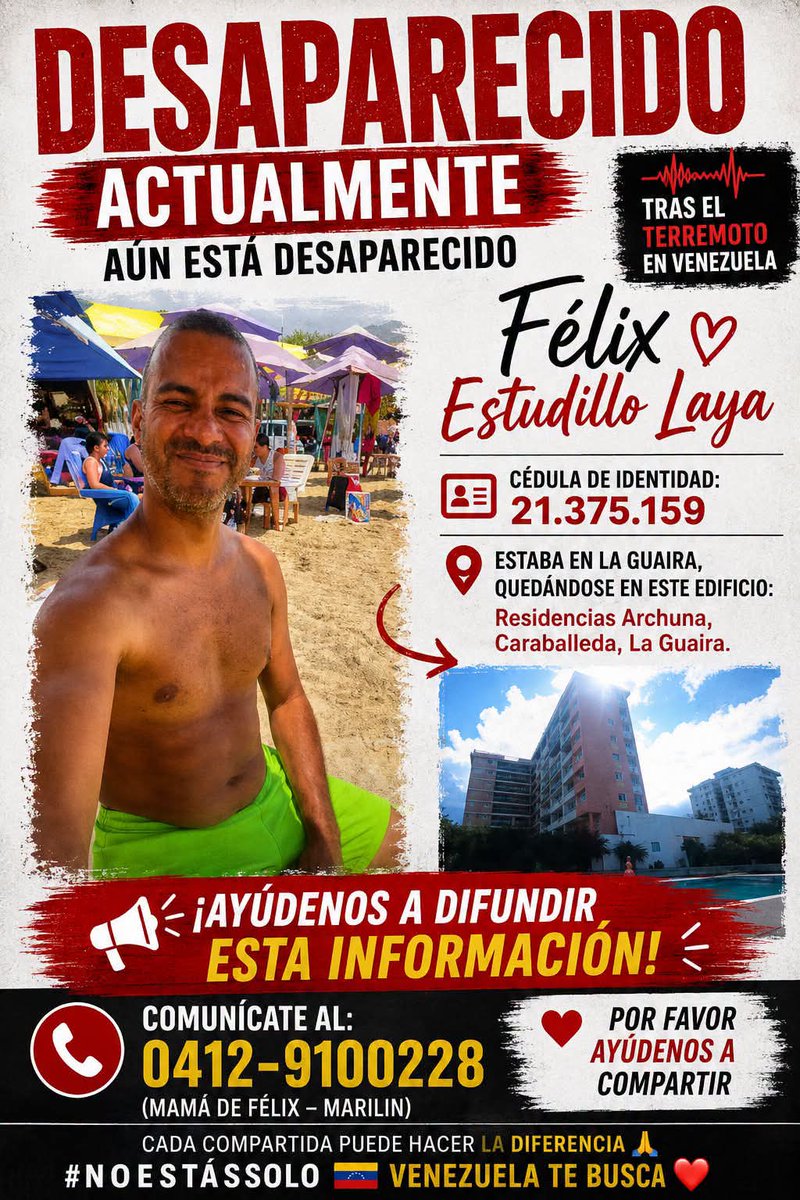 patitaquantum's tweet photo. #SosVzla #LaGuaira Buscamos a Félix Astudillo, vestía ese pantalón. Sin contacto desde el sismo. Info al +584268944307 / +584220073608. ¡Difundir! #SosVzla https://t.co/AmZP2WvmAh