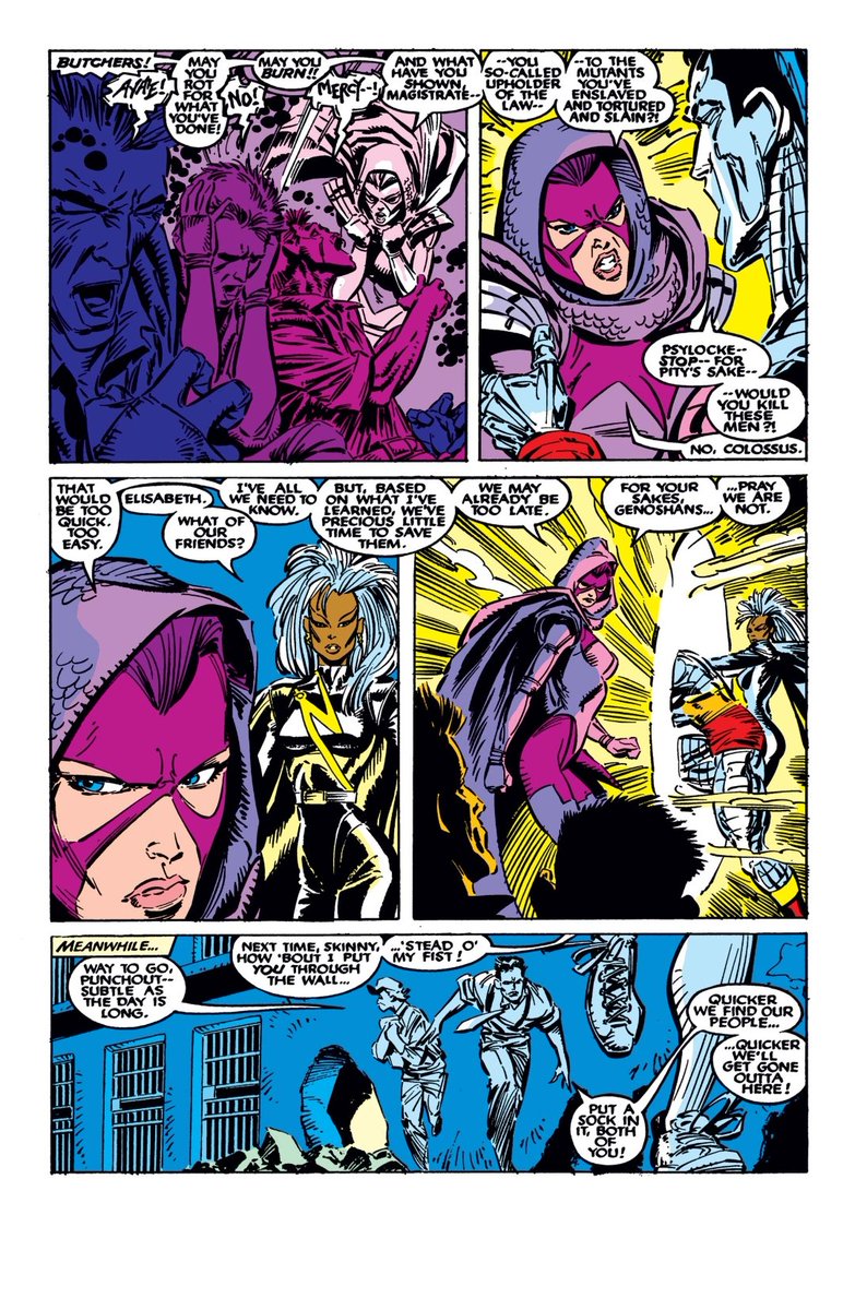 _princebambi's tweet photo. X-Men '97 is giving us a lot of Psylocke discourse, so I thought this would be the perfect opportunity to remind everyone that Betsy Braddock always had a killer instinct, even before the body swap.

So much so, readers were writing into the letters column about it! https://t.co/XJhpbZnIbf