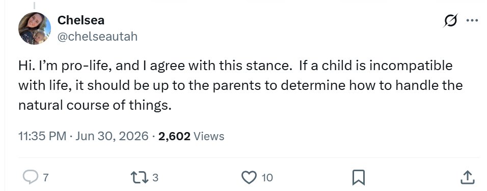 Vixen95Trish's tweet photo. Aborting your child is NOT the "natural course of things."
These pro-choicers masquerading as pro-lifers are repugnant.
#EndAbortion
#TheRightToLife https://t.co/pMf1YVuPP1