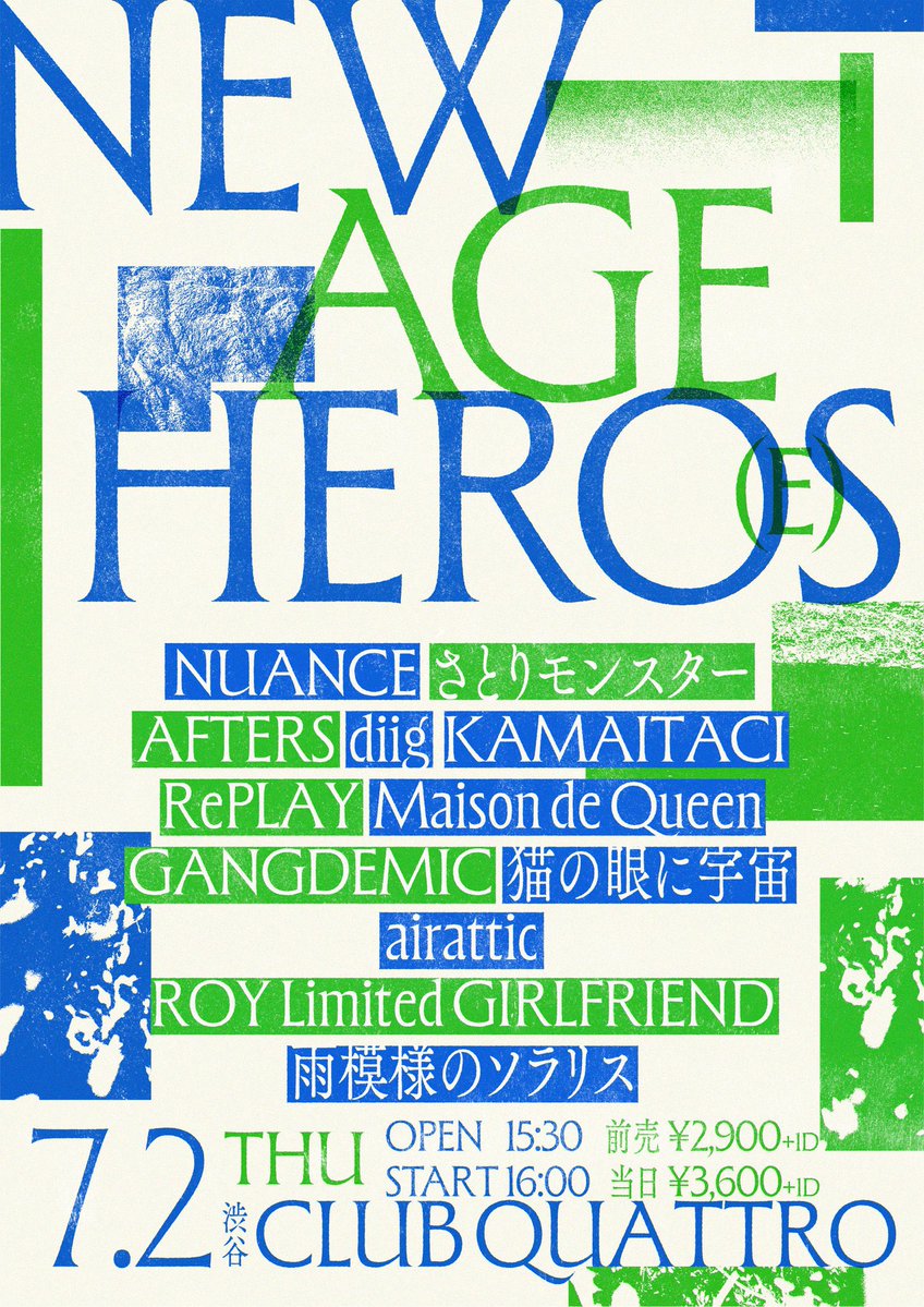 amesola_info's tweet photo. ／
本日の雨ソラはこちら
前売チケット16:00迄販売中
＼

NEW AGE HEROS
2026年7月2日(木)
渋谷CLUB QUATTRO
╭─────.★..─╮
雨ソラ
ライブ 16:25-16:50
特典会 17:00-18:00
╰─..★.─────╯
チケット(+1D)：前売2900円/当日3600円
https://t.co/qoDQyPq6W8 https://t.co/33m15ostGN
