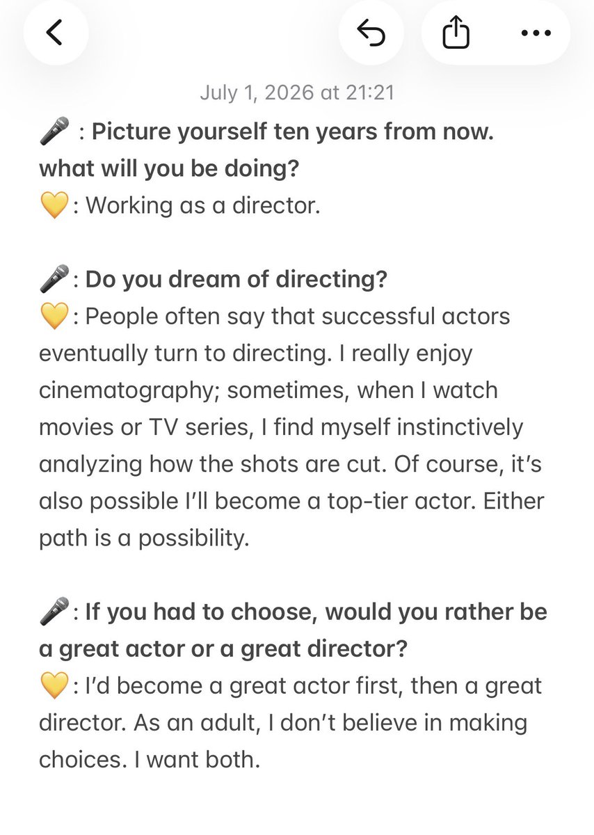 hoonhazarded's tweet photo. A fan reminisced that in Southern Metropolis Entertainment interview Chang Huasen showed the desire to become director in 10 years of time 

I attached translation for the interview snippet ✍️ 

#ChangHuasen https://t.co/MXTsHLYVl5