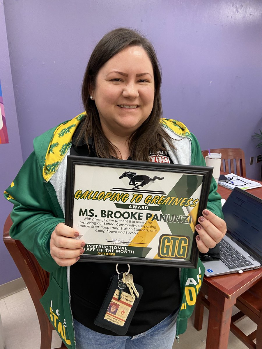 The_Heart_of_It's tweet photo. SY26 Memory #2: Celebrating these two ladies, Stallions who GTG (Gallop to Greatness) to support our school community! Congrats on your nominations, ✨Mrs. Freire &amp; ✨Mrs. Panunzi! #StallionNation @LCSwainMiddle https://t.co/eAlPt9V7tx