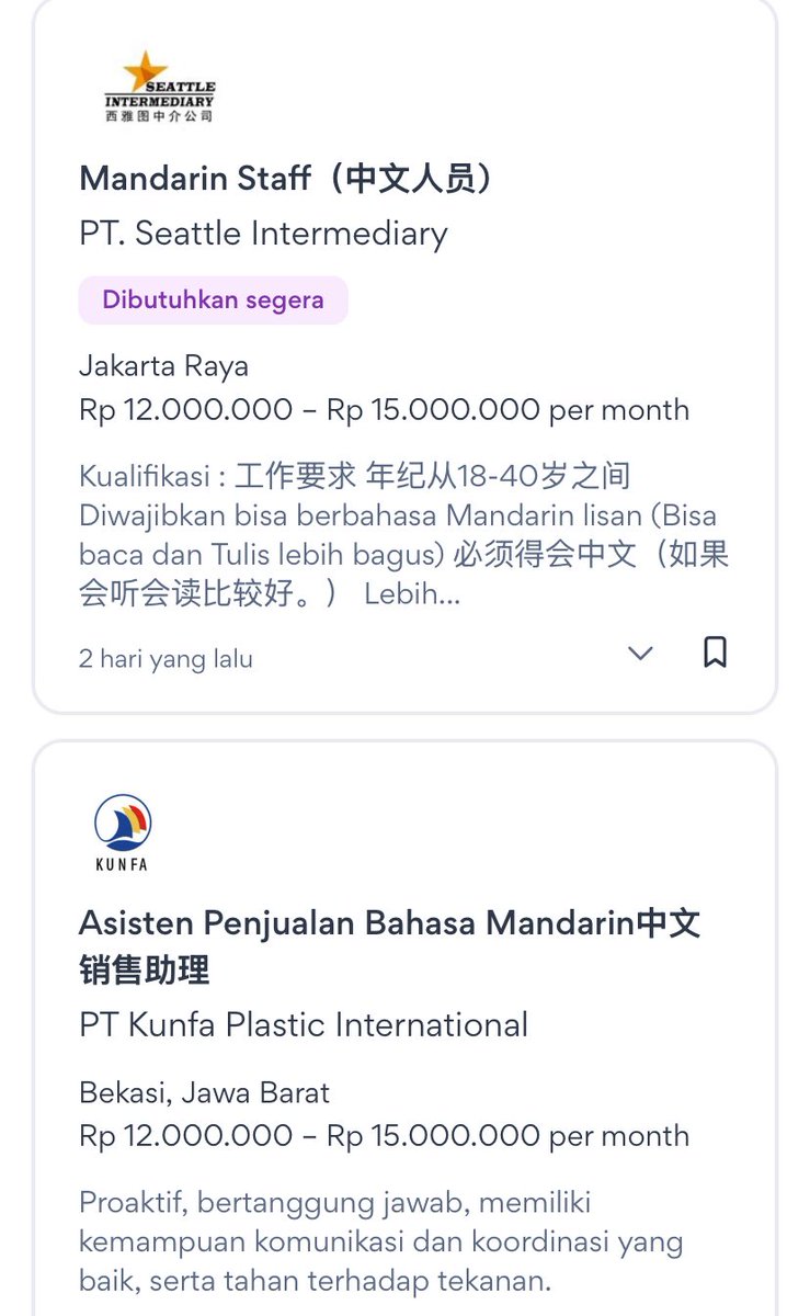 bbarbieie's tweet photo. mau belajar bahasa mandarin atau jepang dua dua nya WORTHHH !! asal kalian tipe org yg tulen belajar dan ga gampang menyerah. loker mandarin di Indo lebih banyak daripada jepang. menurutku jepang itu kebanyakan lokernya untuk merantau ke negaranya

gaji loker mandarin up 2 digit tuh bukan hoax kok, tp itu levelnya udah beda. sebelum fokus ke nominal gaji, kalian harus tau dulu struggle belajarnya gimana. sadly kalian ga bisa cuman bermodal belajar otodidak di youtube, harus les dan biaya nya MAHAL. 😭

les mandarin online kisaran ratusan - jutaan per hsk tergantung lembaga. susah ga? BANGETT. aku pernah nangis cuman karna disuruh ngulangin 1 kalimat yg sama berkali kali nyampe nada nya bener sama laoshi ku 😭

belum lagi kalo tempat les nya ga cocok dan kebanyakan murid, yg ada bukannya pinter malah plenger. struggle nya banyak bgt, ini bahasa kematian jir. cuman ya itu worth kalo level kita udah jago 🫰🏻