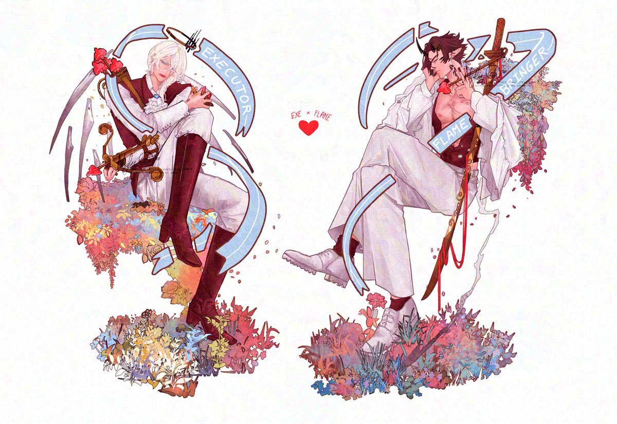 Il2Dchars's tweet photo. ♥️ 💐
(Valentine's project I started in January and finally had time to finish (˶ᵔ ᵕ ᵔ˶) )

#葬炎 #exeflame https://t.co/7cfY3HJYwI