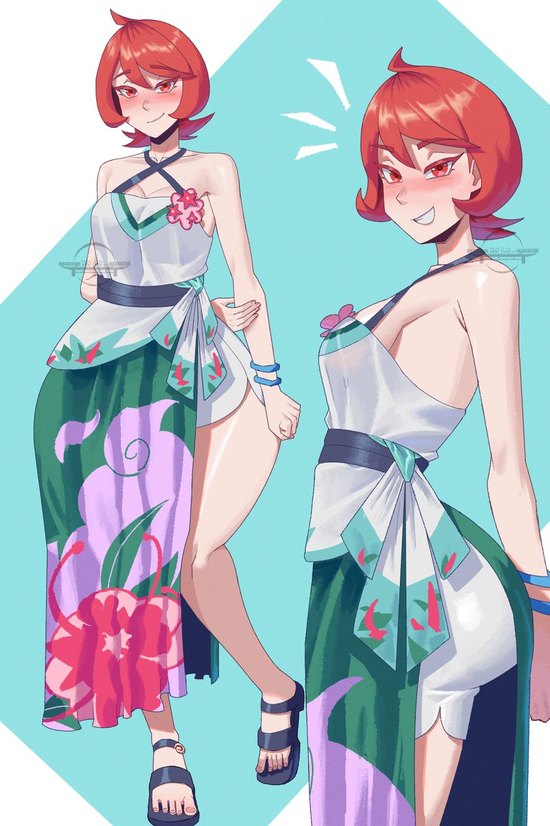 DeDHeD_art's tweet photo. Summer Arezu - Pokemon Masters https://t.co/8MRvMlCm3C