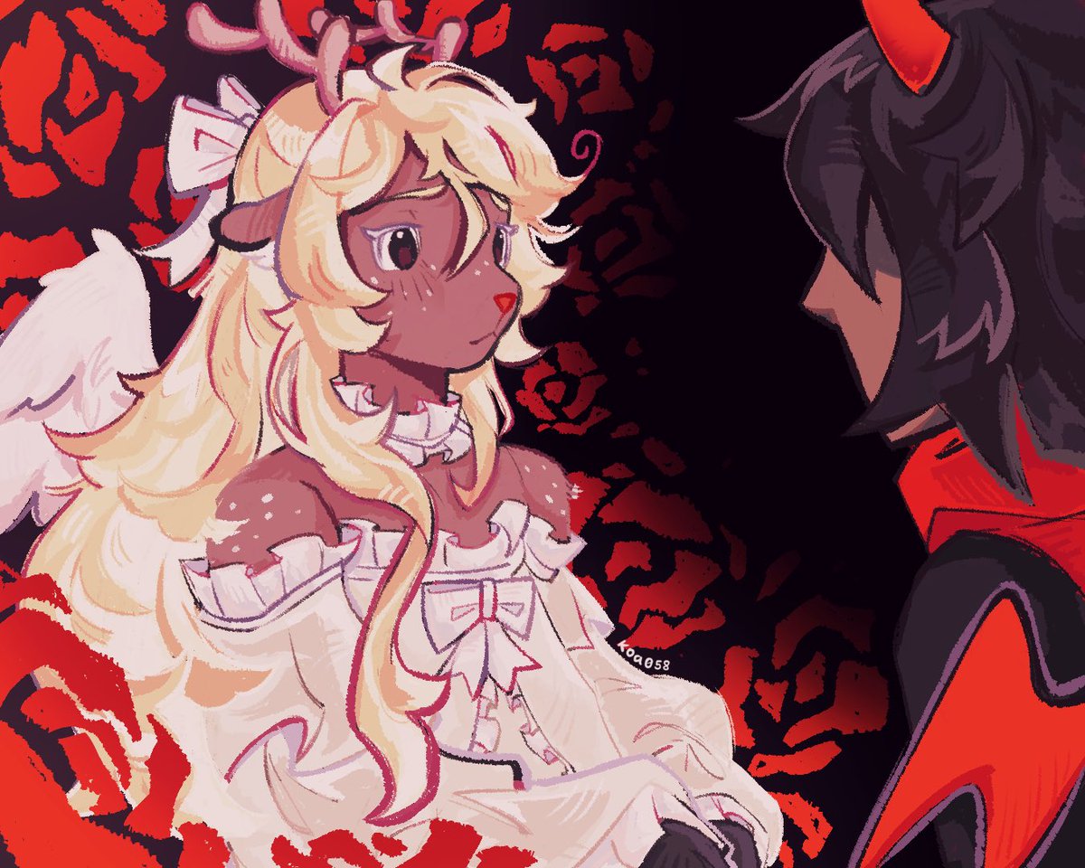 koa058's tweet photo. why choose between drawing kriselle or drawing for artfight when you can do both
(attack for @GOOMYLOID ‘s kriselle au) #deltarune #kriselle https://t.co/muMsKJubHw