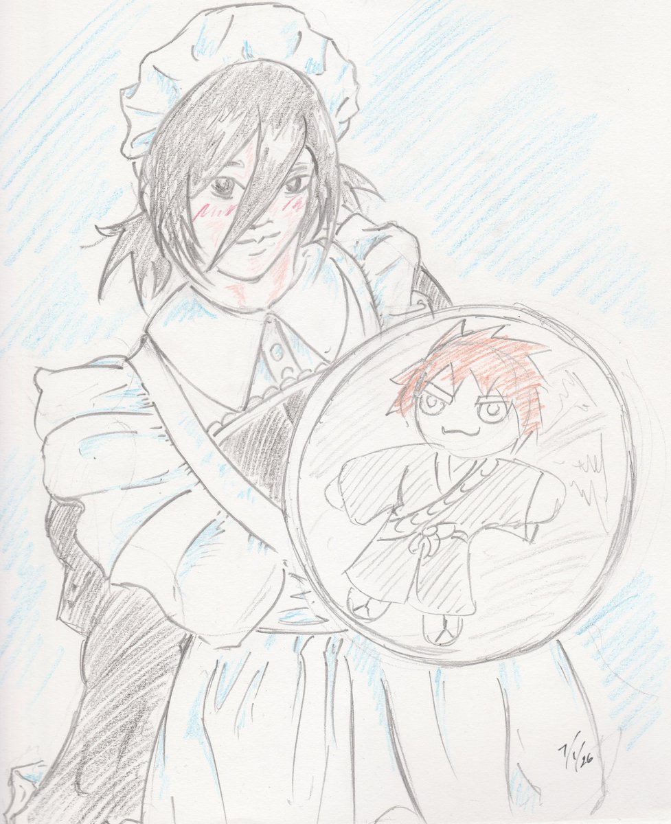 NeonOxide's tweet photo. The Ichigo you ordered has arrived, Mistress/Master. (Maid Rukia is so cute!) https://t.co/OOtRdaYyf4