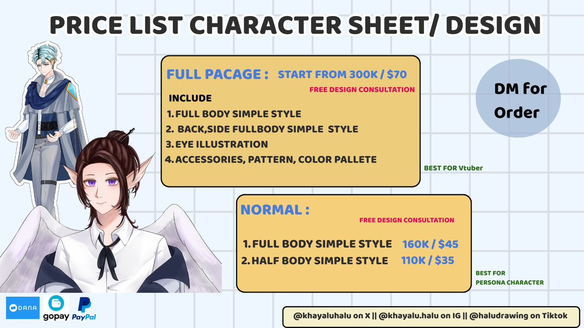 khayaluhalu's tweet photo. [💗 &amp; 🔁 Shares are greatly appreciated]
For International &amp; ID Clients

Hello, everyone! I'm opening commissions again with my new portfolio!

If you have any questions or are still unsure about anything, feel free to ask! 

#CommissionOpen #ArtistForHire https://t.co/KdnYOj2D5p