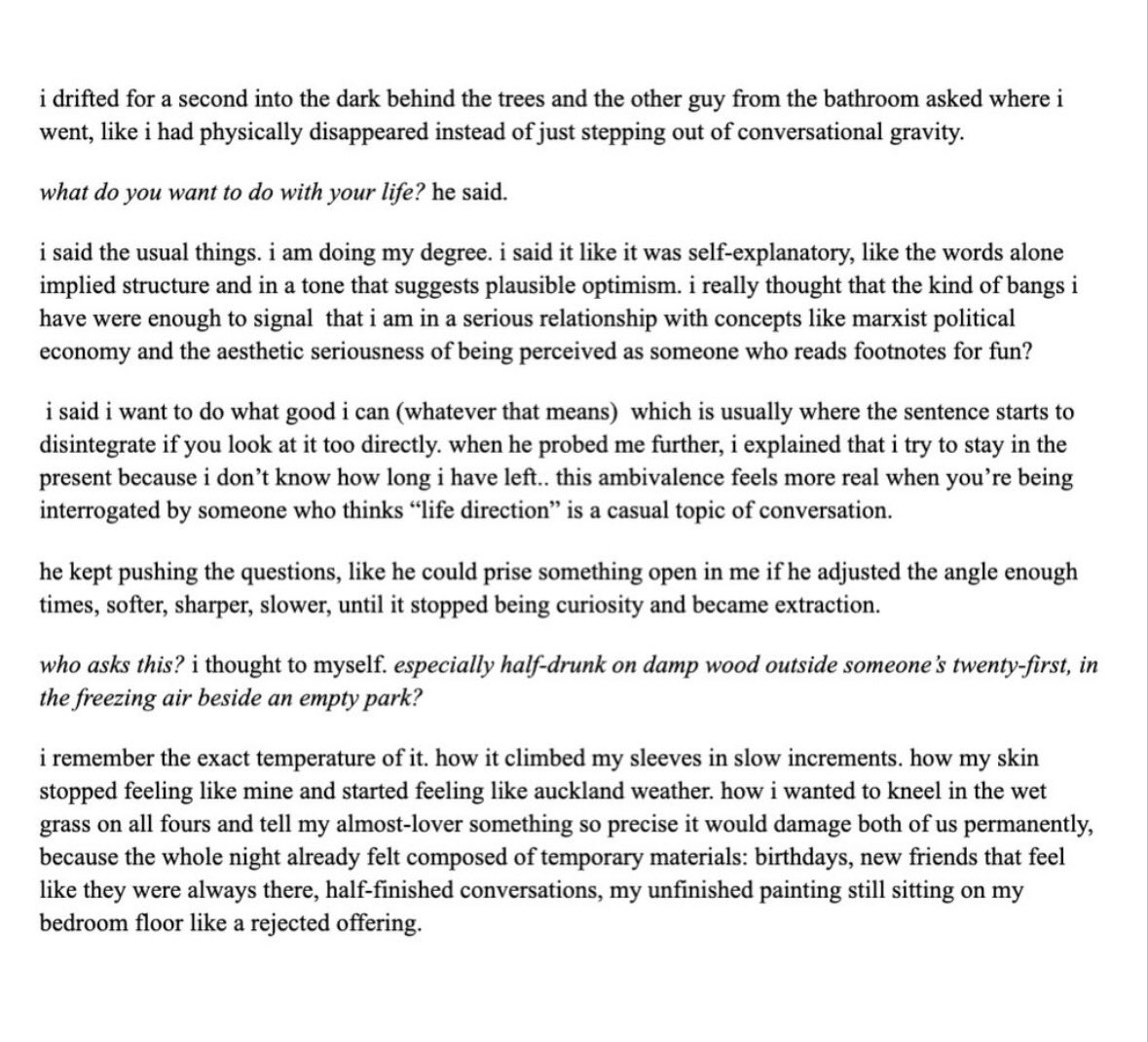 arbiteroffilth's tweet photo. reread this piece i wrote where i couldn’t answer a stranger’s question about my sense of purpose without the sentence falling apart. so much has changed in such a short amount of time, although, i still feel a sense of recognition towards  where i once was.. https://t.co/vakCgESLSH