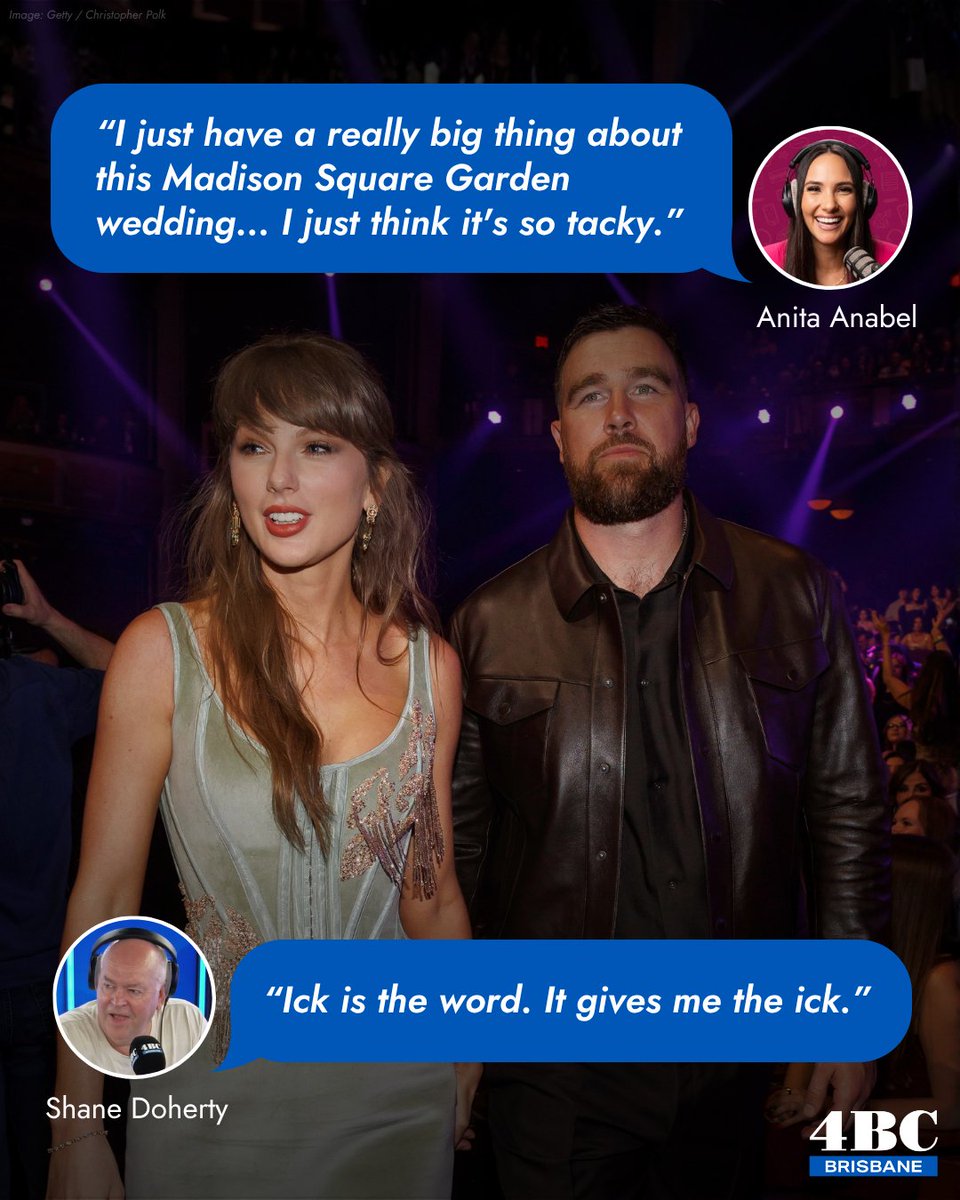 NewsTalk4BC's tweet photo. Taylor Swift and Travis Kelce are rumoured to be getting married this weekend at Madison Square Garden, but we have some thoughts...

 MORE 👉 https://t.co/ArnHoC2j7G https://t.co/MVMqS7KZ6W