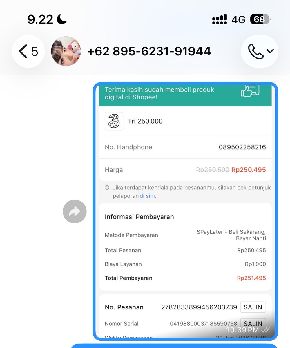 whooople's tweet photo. scammer!!! @promrossjpg
yaampun jahat banget orang tuh knp ya:(  awalnya dia bilang suruh nunggu 24 jam, aku kira aman aman aja karena sebelumnya aku udah mastiin ini trusted apa engga, dia jawab "trusted kok kak" pake nama Allah segala makanya aku percaya,
#zonauangㅤ #gestun https://t.co/mj6KfjnEOF