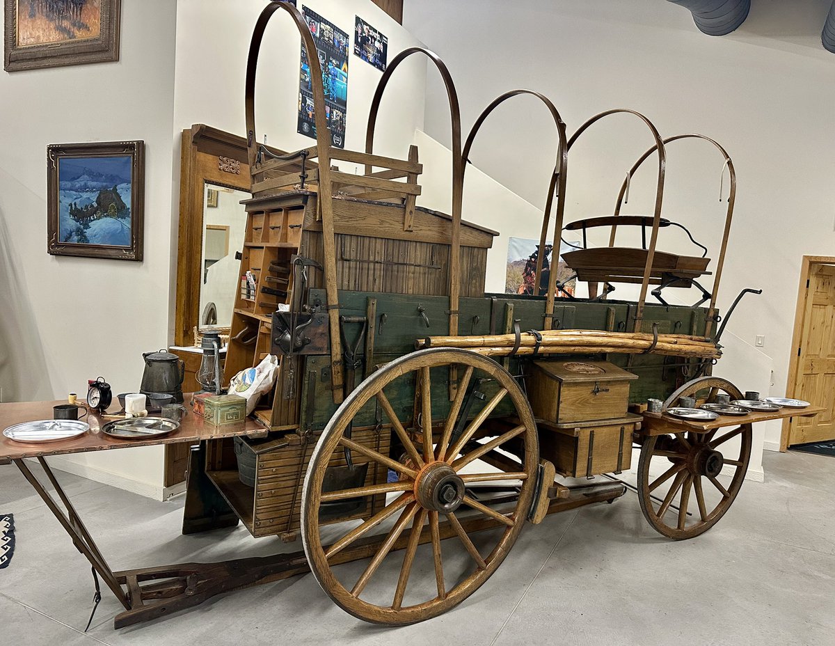 JimOlsonAZ's tweet photo. We are blessed to be able to represent wonderful western collectibles such as this Doug Hansen restored Chuck Wagon with a plethora of accessories! It’s museum quality and comes with everything you could ever want, including a special trailer to transport it!
Details coming soon to our new website!
