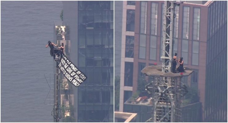 Empire State Binası'nda Nefes Kesen Protesto: Evlilik Teklifi Zirvede Gerçekleşti