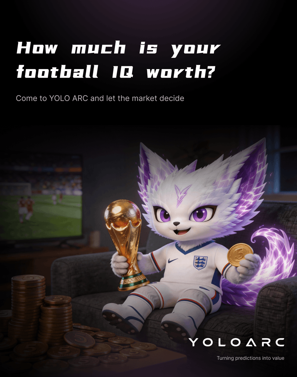 YOLO_ARC's tweet photo. Every match creates new possibilities.
Every prediction reveals real conviction.

Join YOLO ARC and let the market decide what your football IQ is worth.
#YOLOARC #SportsPrediction #PredictionMarket #Football #WorldCup #Web3‌‌ https://t.co/XjNp17DcMj