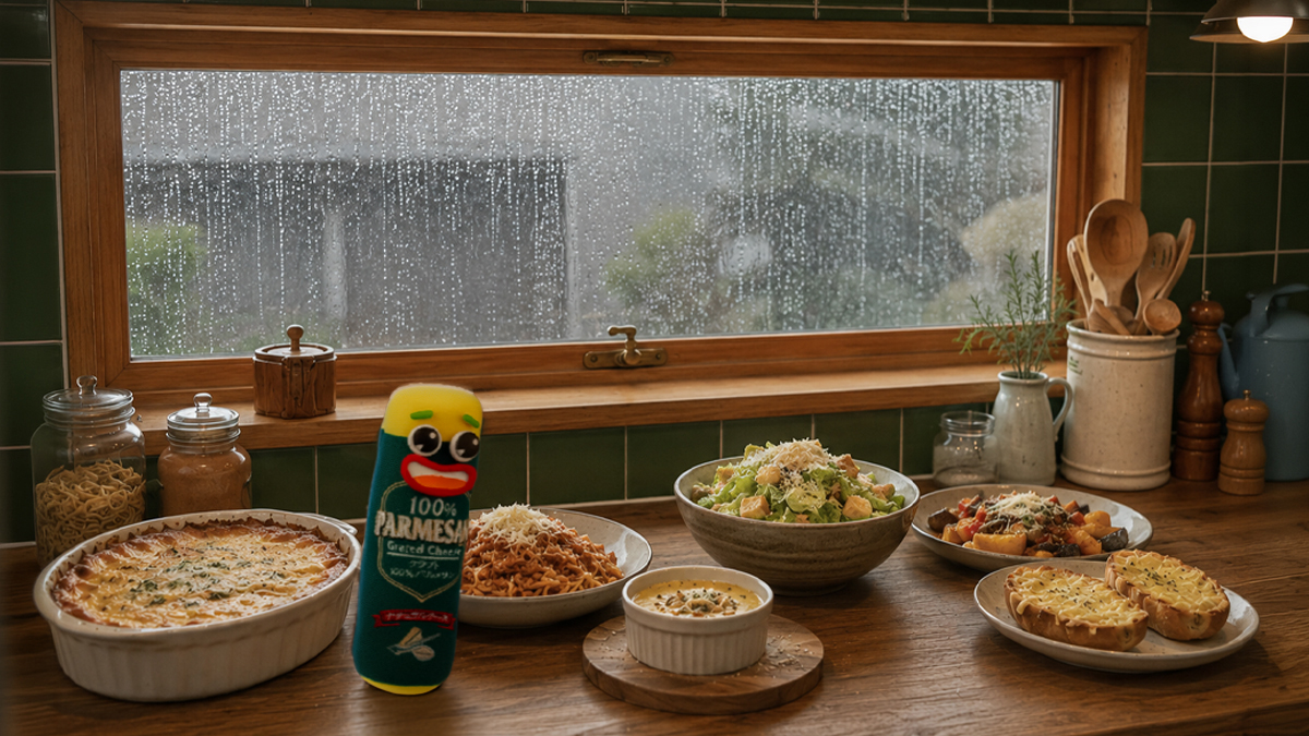 Kraft_Parmesan's tweet photo. 雨の日は、パルメザンチーズ料理にかぎりますよねっ♪ https://t.co/kIw9br3vYv