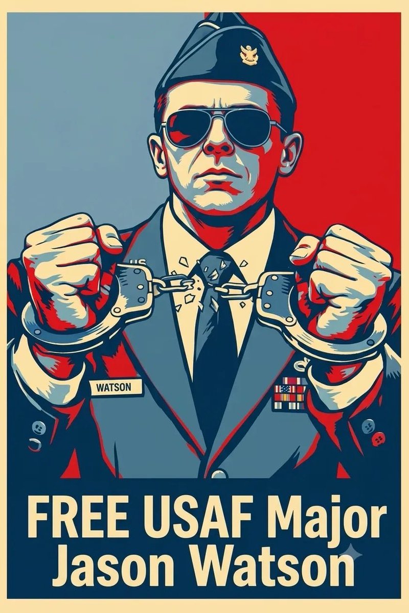 therockbella's tweet photo. @POTUS Major Jason Watson risked it ALL to warn us today. 

He faces 20 years in prison. He knew that going in. He did it anyway. 

Whatever he knows matters THAT MUCH. We need to LISTEN TO HIM. https://t.co/4esPHpYDY2