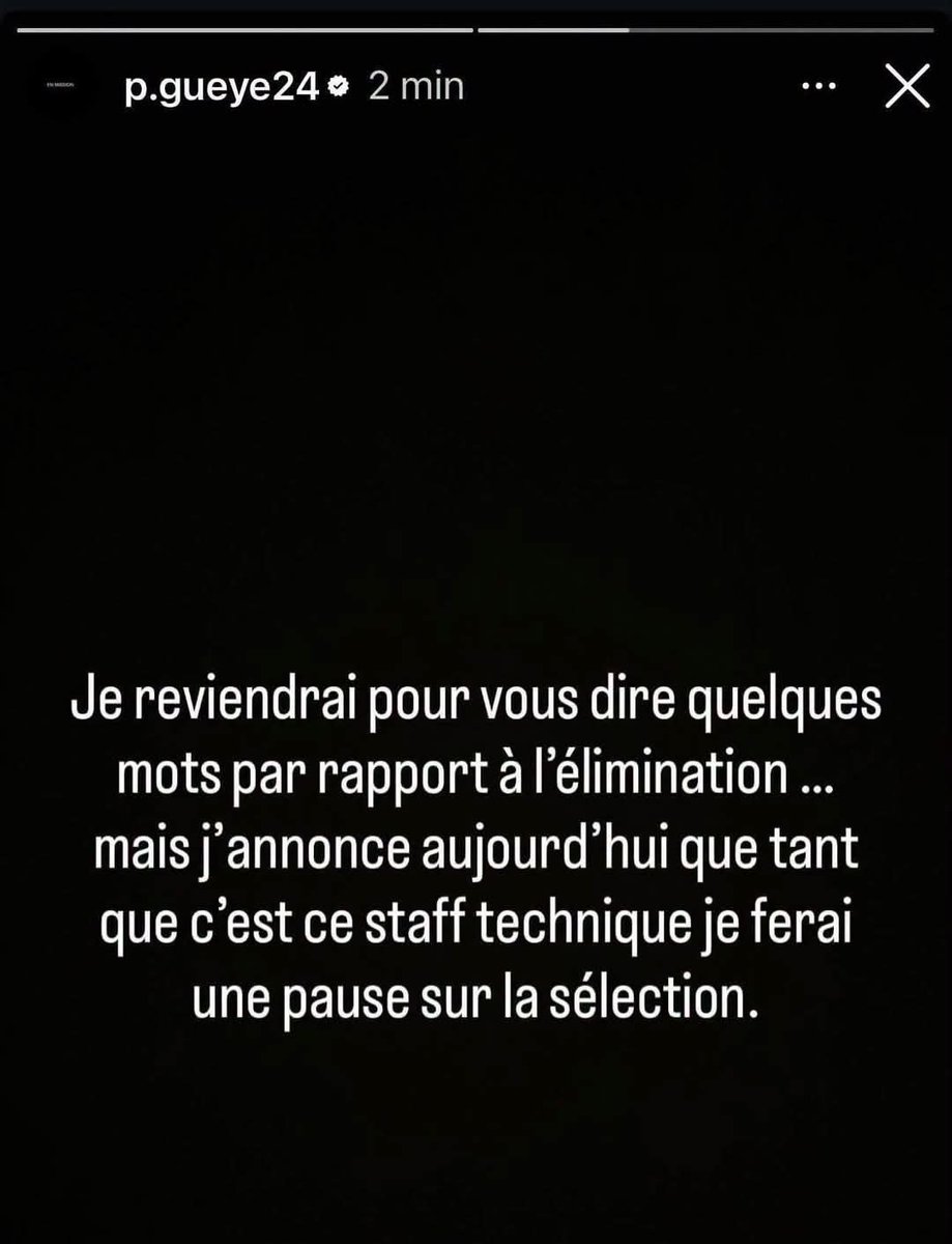 CheikhGora's tweet photo. Pape Gueye prend une pause avec la sélection. Il conditionne sa continuité au depart du staff actuelle. Le limogeage de Pape Thiaw ne devrait pas tarder selon certaines sources. https://t.co/VVPE8AA0gU